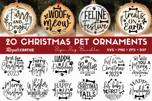 Download Pet Christmas Ornament Svg Bundle - Christmas ornament svg Collection