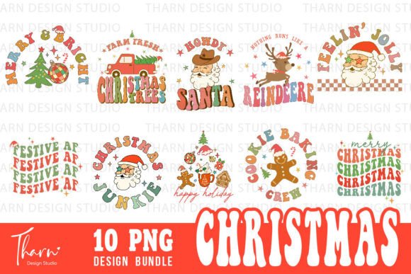 Download Retro Christmas Bundle Sublimation PNG - Sub Collection