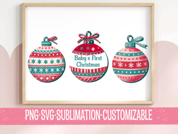 Download Baby's First Christmas Ornament SVG PNG - Christmas ornament svg Collection