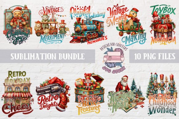 Download Retro Christmas Bundle PNG Sublimation - Sub Collection
