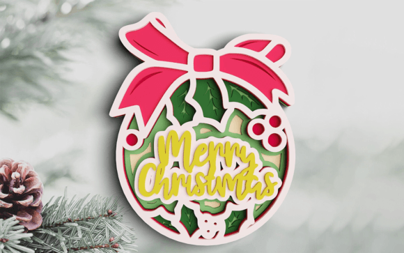 Download 3D Christmas Ornament SVG DXF 7 Layers - Christmas ornament svg Collection