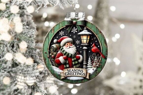Download 3D Santa Round Christmas Sublimation Png - Sub Collection