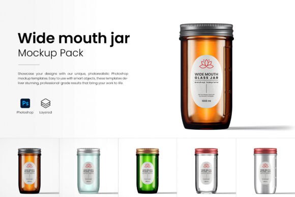 Download Wide Mouth Airtight Jar Mockup Pack - Pack Collection