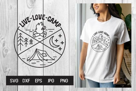 Download Live Love Camp Svg, Dxf, Eps, Pmg, Jpg - Premium Resources