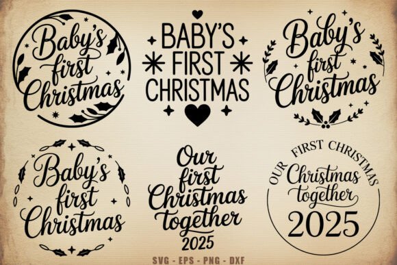 Download Baby’s First Christmas Ornament SVG Set - Christmas ornament svg Collection