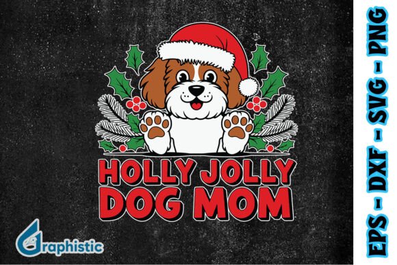 Download Holly Jolly Dog Mom Groovy Christmas SVG - Premium Resources