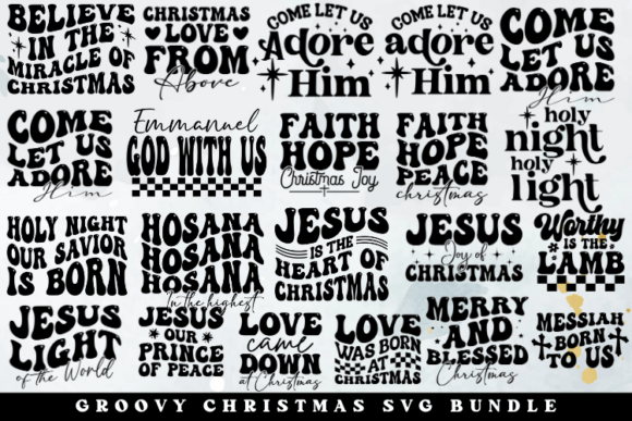 Download Groovy Christmas SVG Quotes - Christian - Premium Resources