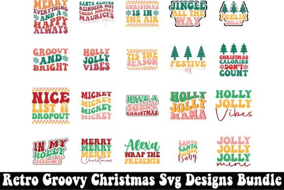 Download Retro Groovy Christmas Svg Designs Bundl - Groovy christmas svg Collection
