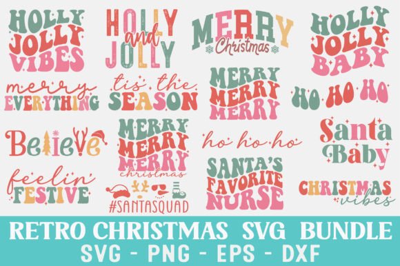 Download Retro Christmas SVG Groovy Christmas SVG - Premium Resources