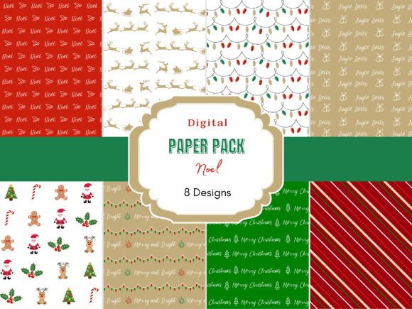 Download Noel Christmas Digital Paper Pack - Pack Collection
