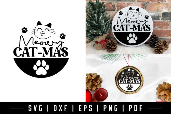Download Meowy Catmas, Pet Christmas Ornament SVG - Christmas ornament svg Collection