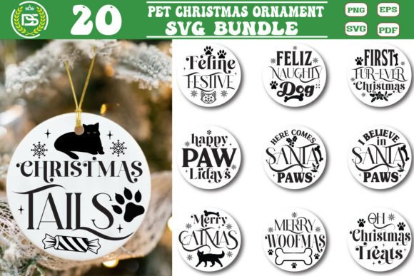 Download Pet Christmas Ornament SVG Bundle, Cat a - Christmas ornament svg Collection