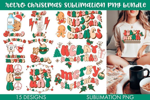 Download Retro Christmas Bundle PNG Sublimation - Sub Collection