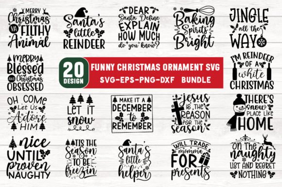 Download Funny Christmas Ornament Svg Bundle - Christmas ornament svg Collection