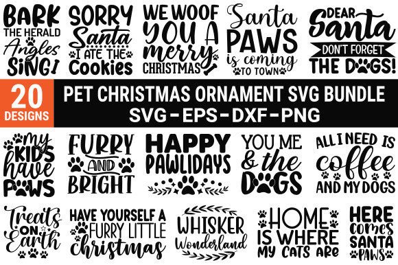 Download Pet Christmas Ornament SVG Bundle - Christmas ornament svg Collection