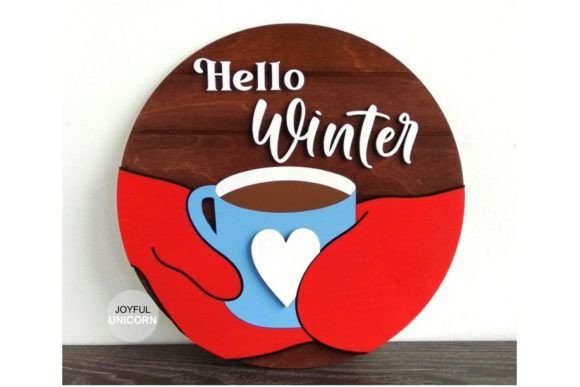 Download Hello Winter Christmas Door Hanger SVG - Christmas door hanger svg Collection