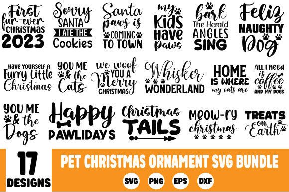 Download Pet Christmas Ornament SVG Bundle - Christmas ornament svg Collection