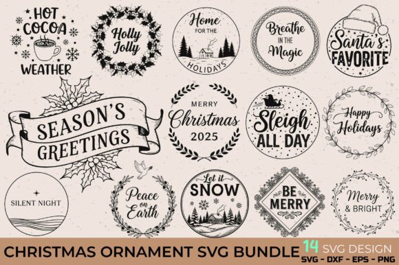 Download Christmas Ornament SVG Bundle - Christmas ornament svg Collection