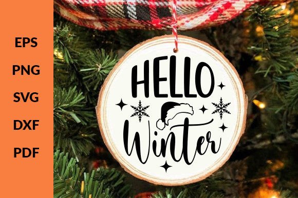 Download Hello Winter Christmas Ornament Svg - Christmas ornament svg Collection